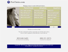 Tablet Screenshot of prochoice.com